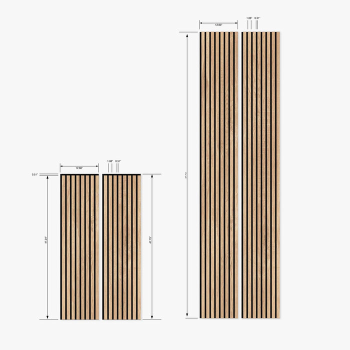 Acoustic Wood Slat Wall Panel by WPH® (2-Pack)